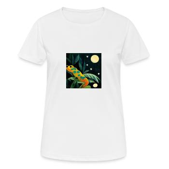 Gecko au clair de lune - T-shirt respirant Femme - blanc - Devant - AI Model Female 172 dark (172cm)