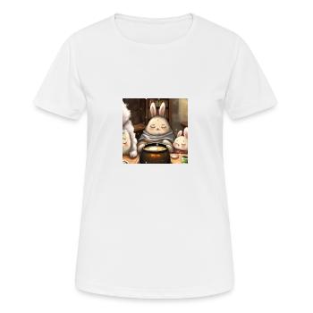 Fluffiges Tierchen - Frauen T-Shirt atmungsaktiv - Weiß - Vorne - AI Model Female 172 dark (172cm)