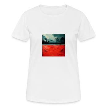 red sky forest - T-shirt respirant Femme - blanc - Devant - AI Model Female 172 dark (172cm)