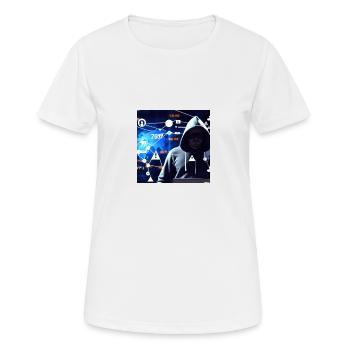 cyber attack - Frauen T-Shirt atmungsaktiv - Weiß - Vorne - AI Model Female 172 dark (172cm)