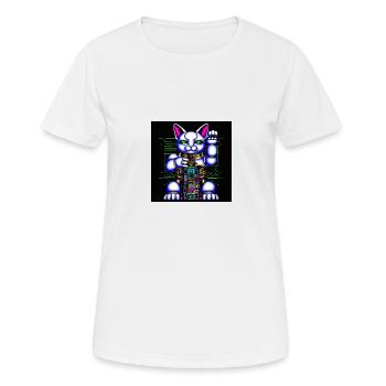 Cyborg Cat - Women's Breathable T-Shirt - white - Front - AI Model Female 172 dark (172cm)