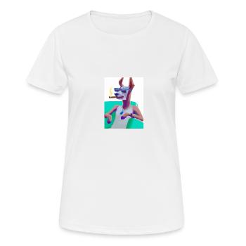 smoking Dog - Frauen T-Shirt atmungsaktiv - Weiß - Vorne - AI Model Female 172 dark (172cm)