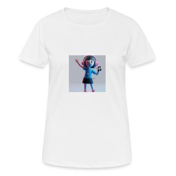 LUSTIGE MUSIK ILLUSTRATION 4 - Frauen T-Shirt atmungsaktiv - Weiß - Vorne - AI Model Female 172 dark (172cm)