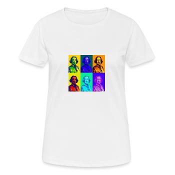 king Charles in Warhol style - Frauen T-Shirt atmungsaktiv - Weiß - Vorne - AI Model Female 172 dark (172cm)