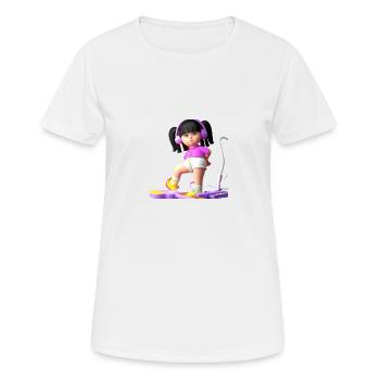 LUSTIGE MUSIK 011 - Frauen T-Shirt atmungsaktiv - Weiß - Vorne - AI Model Female 172 dark (172cm)