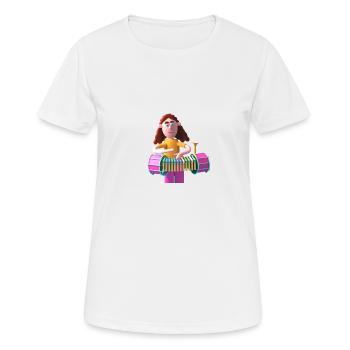 LUSTIG 8 - Frauen T-Shirt atmungsaktiv - Weiß - Vorne - AI Model Female 172 dark (172cm)