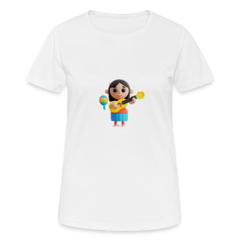 LUSTIG 14 - Frauen T-Shirt atmungsaktiv - Weiß - Vorne - AI Model Female 172 dark (172cm)