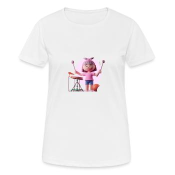 LUSTIG 28 - Frauen T-Shirt atmungsaktiv - Weiß - Vorne - AI Model Female 172 dark (172cm)
