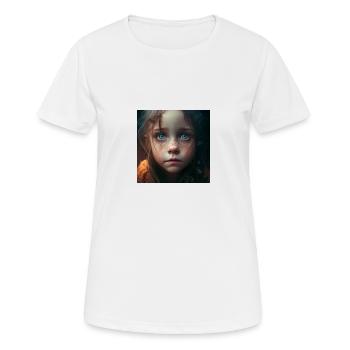 Trauriges Kind - Frauen T-Shirt atmungsaktiv - Weiß - Vorne - AI Model Female 172 dark (172cm)