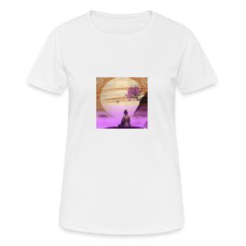 JD Star Artwork No.6 - Frauen T-Shirt atmungsaktiv - Weiß - Vorne - AI Model Female 172 dark (172cm)
