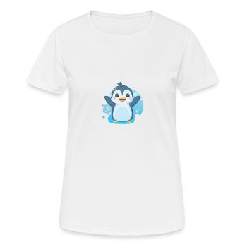 Süßer Pinguin - Frauen T-Shirt atmungsaktiv - Weiß - Vorne - AI Model Female 172 dark (172cm)
