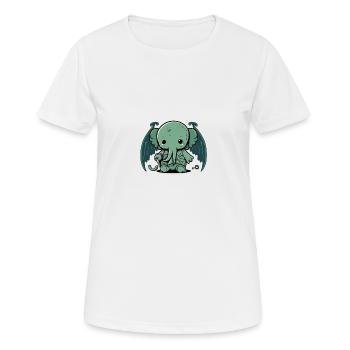Baby Cthulhu - Frauen T-Shirt atmungsaktiv - Weiß - Vorne - AI Model Female 172 dark (172cm)