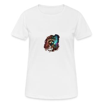 Raton laveur magicien fantastique - T-shirt respirant Femme - blanc - Devant - AI Model Female 172 dark (172cm)