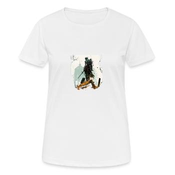 zu Glänzender Paladin - Frauen T-Shirt atmungsaktiv - Weiß - Vorne - AI Model Female 172 dark (172cm)