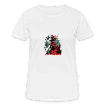 Sorcière Rouge - T-shirt respirant Femme - blanc - Devant - AI Model Female 172 dark (172cm)