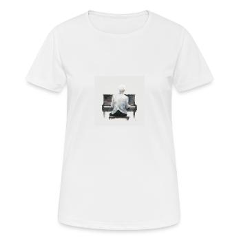 Der Pianist - Frauen T-Shirt atmungsaktiv - Weiß - Vorne - AI Model Female 172 dark (172cm)
