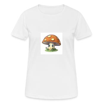 Lustiger Fliegenpilz - Frauen T-Shirt atmungsaktiv - Weiß - Vorne - AI Model Female 172 dark (172cm)