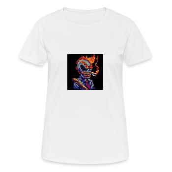 Bad Ass [Pixelkunst] - Frauen T-Shirt atmungsaktiv - Weiß - Vorne - AI Model Female 172 dark (172cm)