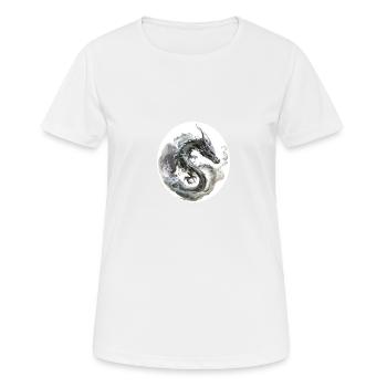 dragon fumée - T-shirt respirant Femme - blanc - Devant - AI Model Female 172 dark (172cm)