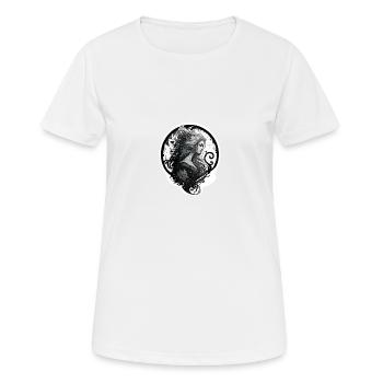 Buste femme tatoué - T-shirt respirant Femme - blanc - Devant - AI Model Female 172 dark (172cm)
