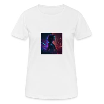 Néon sur la peau - T-shirt respirant Femme - blanc - Devant - AI Model Female 172 dark (172cm)