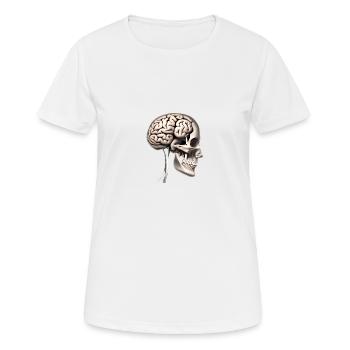 Cerveau - T-shirt respirant Femme - blanc - Devant - AI Model Female 172 dark (172cm)