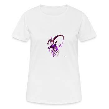 GOAT #1 - Frauen T-Shirt atmungsaktiv - Weiß - Vorne - AI Model Female 172 dark (172cm)