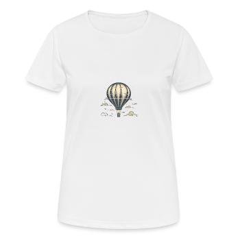 Retro Balloon - Frauen T-Shirt atmungsaktiv - Weiß - Vorne - AI Model Female 172 dark (172cm)