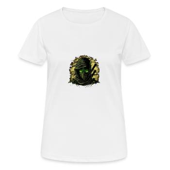 Ninja - Frauen T-Shirt atmungsaktiv - Weiß - Vorne - AI Model Female 172 dark (172cm)