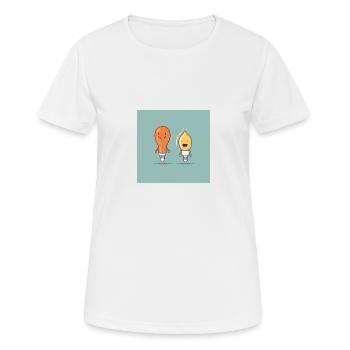 Ampoules - T-shirt respirant Femme - blanc - Devant - AI Model Female 172 dark (172cm)
