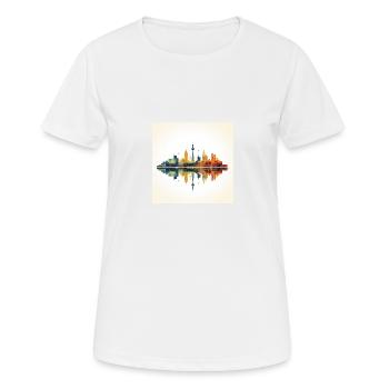 Horizon de Düsseldorf - T-shirt respirant Femme - blanc - Devant - AI Model Female 172 dark (172cm)