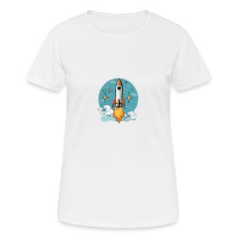Fusée - T-shirt respirant Femme - blanc - Devant - AI Model Female 172 dark (172cm)