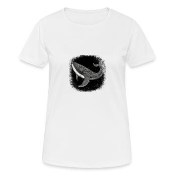 Funny Quote Whale Gift Funny Boat Present Idea - Women's Breathable T-Shirt - white - Front - AI Model Female 172 dark (172cm)