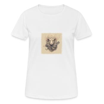 Blagues Dams Dictons Déclaration Castors Chemise de castor - T-shirt respirant Femme - blanc - Devant - AI Model Female 172 dark (172cm)