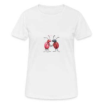Insekt Beziehung - Frauen T-Shirt atmungsaktiv - Weiß - Vorne - AI Model Female 172 dark (172cm)