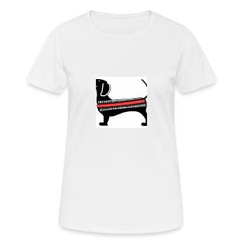 Sausage Dog 1920 - Frauen T-Shirt atmungsaktiv - Weiß - Vorne - AI Model Female 172 dark (172cm)