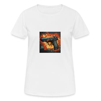 Kreide-Pistole - Frauen T-Shirt atmungsaktiv - Weiß - Vorne - AI Model Female 172 dark (172cm)