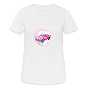 Niedliches niedliches Damenspielzeugauto rosa - Frauen T-Shirt atmungsaktiv - Weiß - Vorne - AI Model Female 172 dark (172cm)