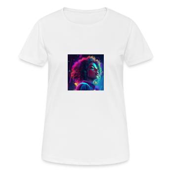 Curly hair woman AI design - Women's Breathable T-Shirt - white - Front - AI Model Female 172 dark (172cm)