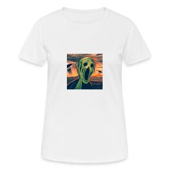 Le cri d’OVNI - T-shirt respirant Femme - blanc - Devant - AI Model Female 172 dark (172cm)