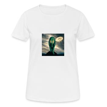 Cri extraterrestre - T-shirt respirant Femme - blanc - Devant - AI Model Female 172 dark (172cm)