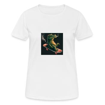 Patinage Tony Croco - T-shirt respirant Femme - blanc - Devant - AI Model Female 172 dark (172cm)