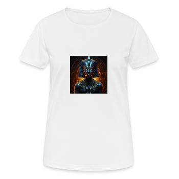 Black Pharaon - T-shirt respirant Femme - blanc - Devant - AI Model Female 172 dark (172cm)