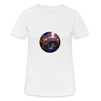 Verzauberter Astral-Sternenhafen - Frauen T-Shirt atmungsaktiv - Weiß - Vorne - AI Model Female 172 dark (172cm)