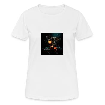 Créativité numérique : technologie moderne - T-shirt respirant Femme - blanc - Devant - AI Model Female 172 dark (172cm)