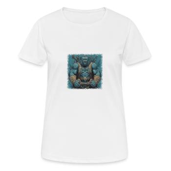 humor animal polar bear bear awesome sayings - Frauen T-Shirt atmungsaktiv - Weiß - Vorne - AI Model Female 172 dark (172cm)