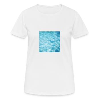 L’eau de la piscine - T-shirt respirant Femme - blanc - Devant - AI Model Female 172 dark (172cm)