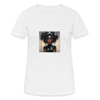 Cyber Punk - T-shirt respirant Femme - blanc - Devant - AI Model Female 172 dark (172cm)