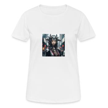 Cyber Punk - T-shirt respirant Femme - blanc - Devant - AI Model Female 172 dark (172cm)