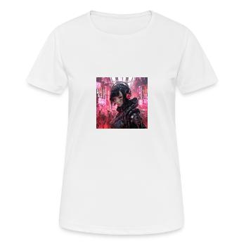 Cyber Punk - T-shirt respirant Femme - blanc - Devant - AI Model Female 172 dark (172cm)